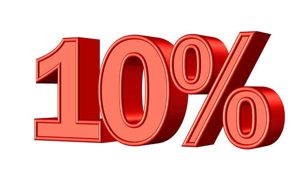 10%