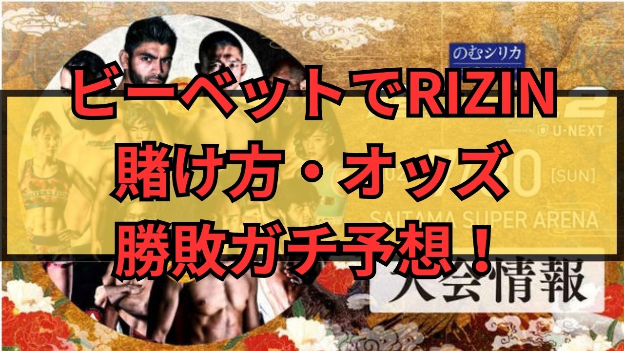 【RIZIN LANDMARK 6】ビーベットでRIZINの賭け方・オッズ・勝敗ガチ予想！